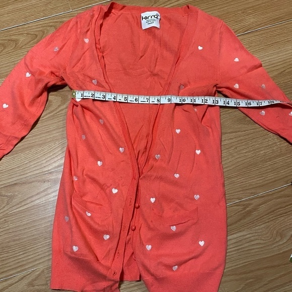 Kirra Hearts Cardigan Sweater 3/4 Sleeve Size S - Picture 2 of 8